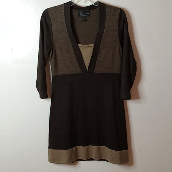 Connected women's size Small brown knit dress. - Picture 1 of 7